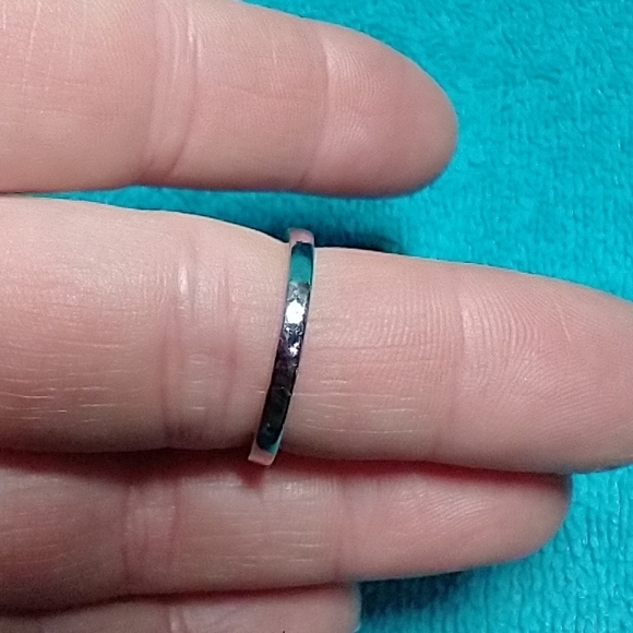 Silvertone rainbow chakra Lily peace ring colorful multicolor - Picture 3 of 5